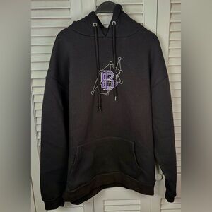 Blood Brother Black Hoodie with Purple Graphic